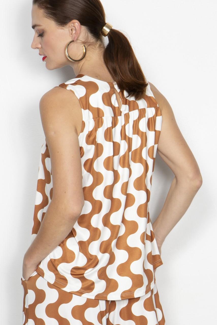 Marivie Superduper waves creme/brown Oberteil Zeitbegrenzte Promotion