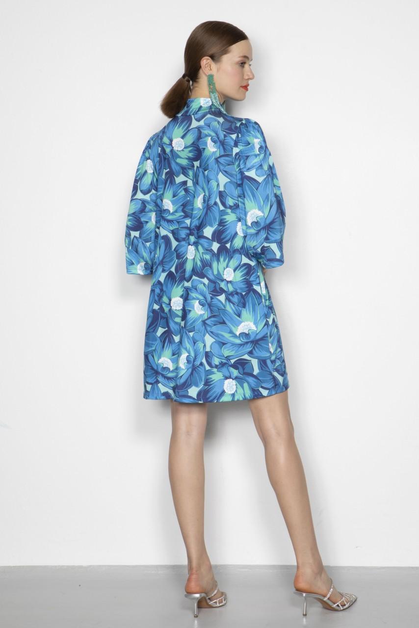 Marivie Gorgeous water lily blue Dress Super Rabatt