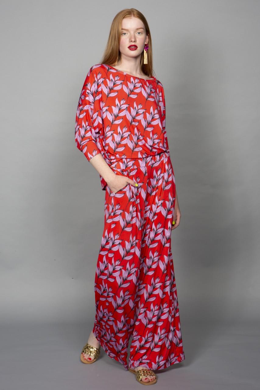 Marivie Easy going nature red Hose Schlussverkauf