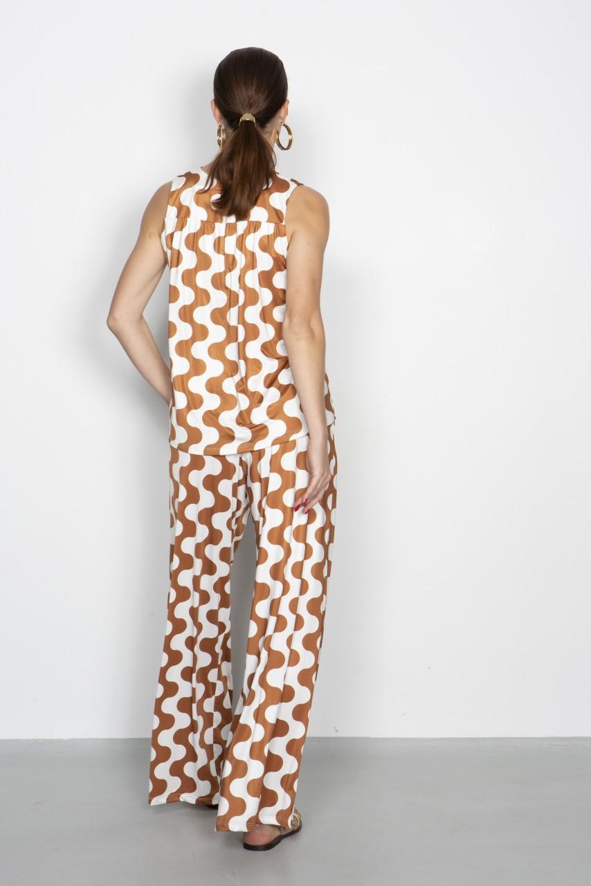Marivie Easy going waves creme/brown Hose Günstiger Verkauf