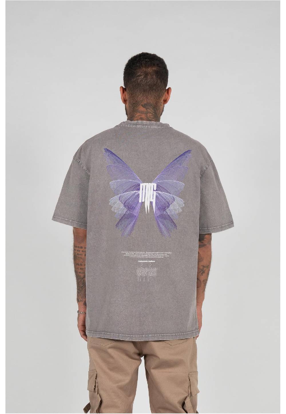 MJ Gonzales METAMORPHOSE V.2 Acid Washed Heavy Oversized Tee im Angebot