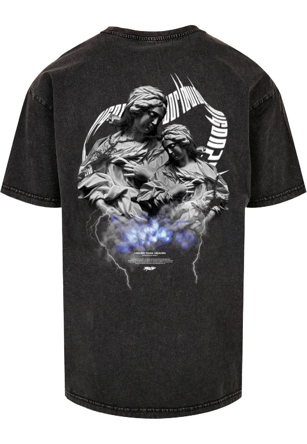 MJ Gonzales HIGHER THAN HEAVEN V.2 Acid Washed Heavy Oversize Tee Günstiger Verkauf
