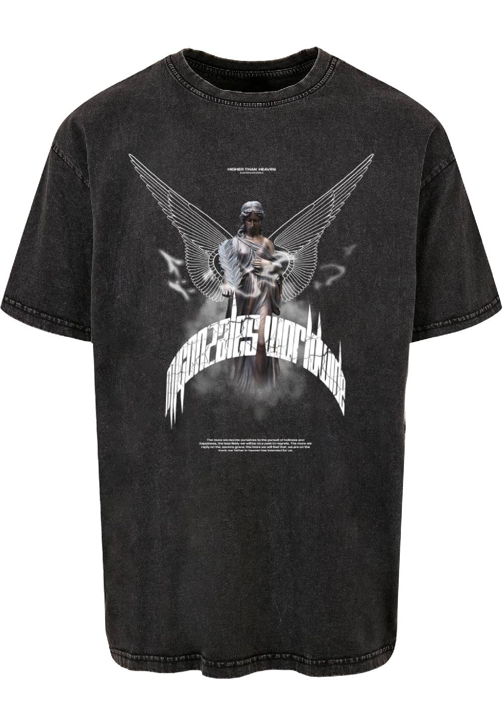 MJ Gonzales HIGHER THAN HEAVEN V.1 Acid Washed Heavy Oversize Tee Fabrikverkauf