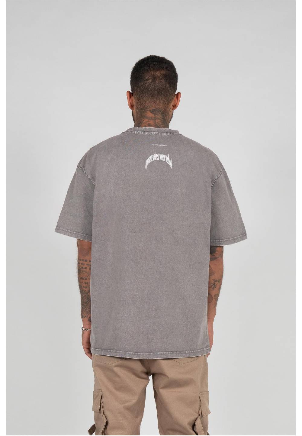 MJ Gonzales HIGHER THAN HEAVEN V.1 Acid Washed Heavy Oversize Tee Fabrikverkauf