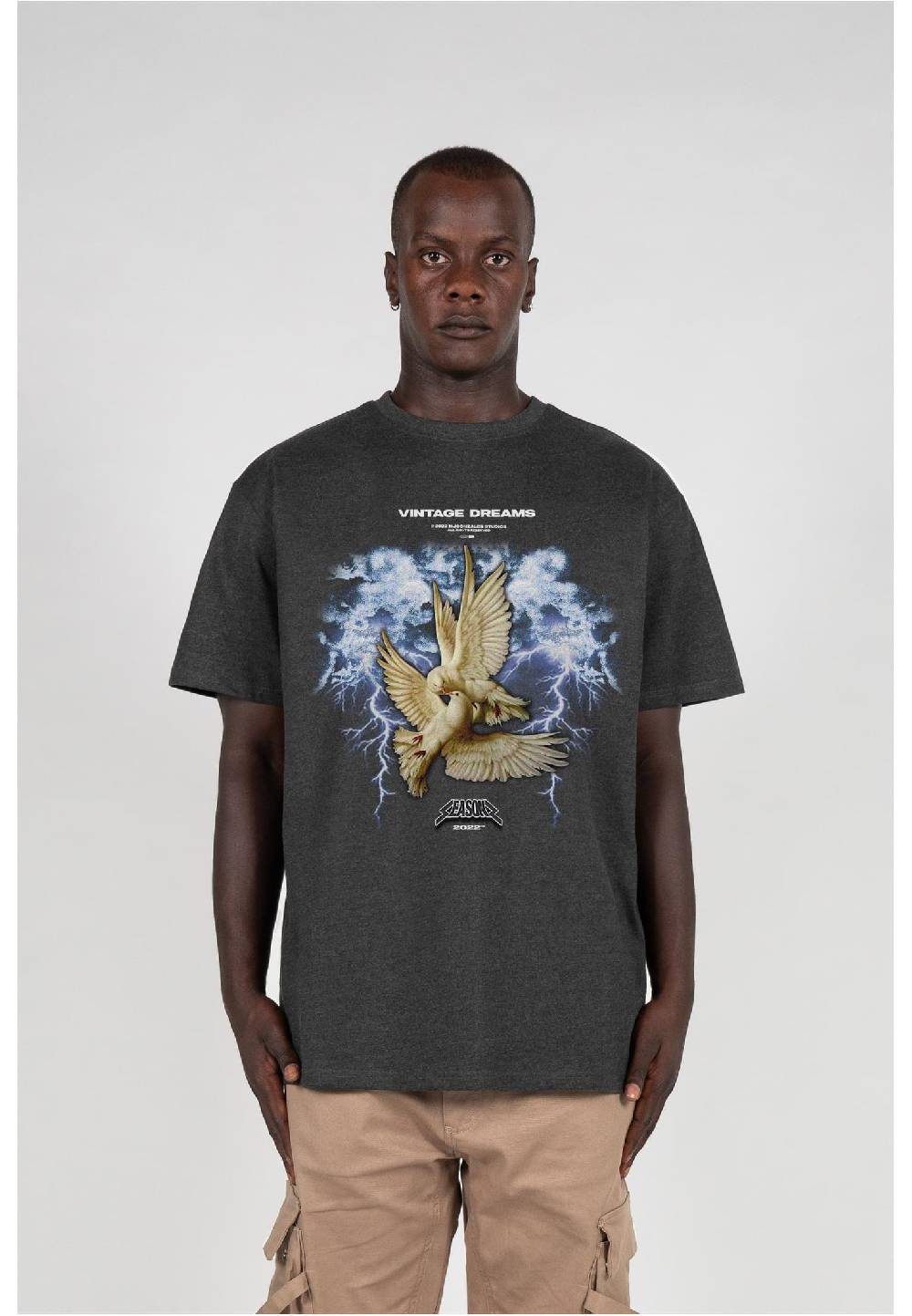 MJ Gonzales VINTAGE DREAMS V.1 Heavy Oversized Tee 2.0 Kostenloser Versand