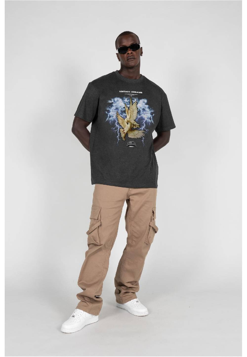 MJ Gonzales VINTAGE DREAMS V.1 Heavy Oversized Tee 2.0 Kostenloser Versand
