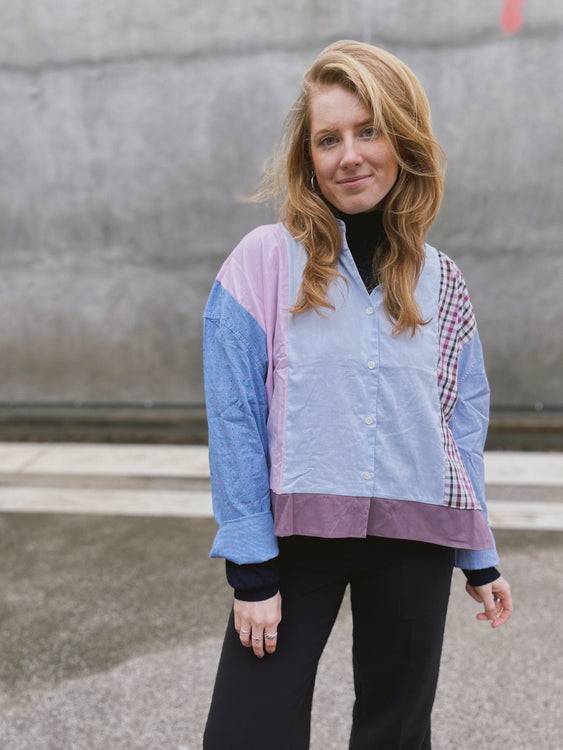 Nonoi Studio Blouson // Rosa + Blau // Onesize Großer Ausverkauf