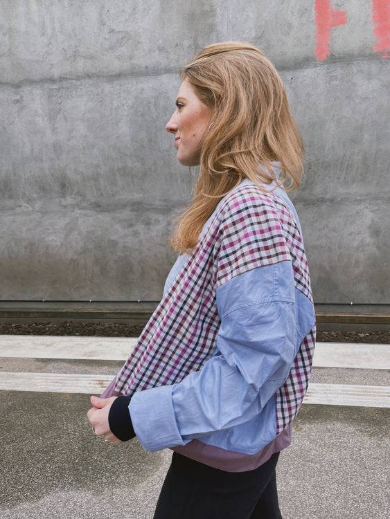 Nonoi Studio Blouson // Rosa + Blau // Onesize Großer Ausverkauf