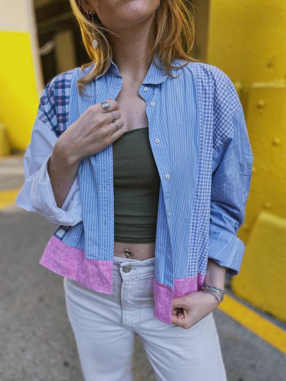 Nonoi Studio Blouson // Blau + Rosa // Onesize Vatertagsangebot