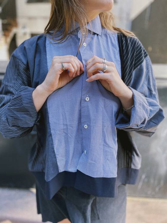 Nonoi Studio Blouson // Blau + Schwarz // Onesize Jubiläumsangebot