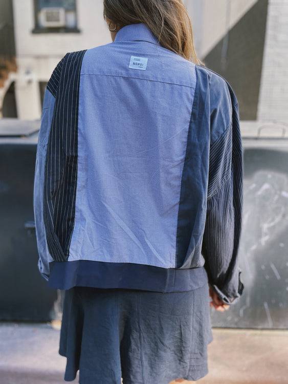 Nonoi Studio Blouson // Blau + Schwarz // Onesize Jubiläumsangebot