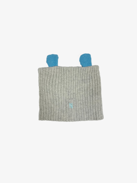 Nonoi Studio KINDERMÜTZE MIT ÖHRCHEN AUS KASCHMIR // BLUE Blitzangebot