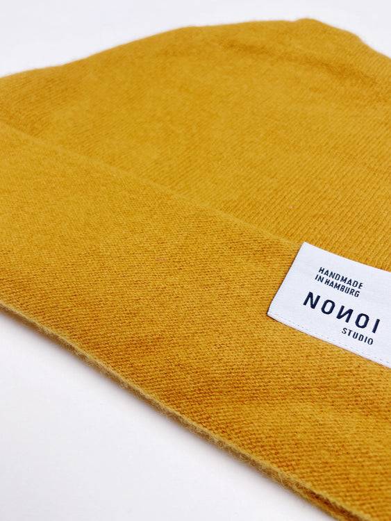 Nonoi Studio SENFGELBE MÜTZE "CILLO" AUS KASCHMIR // UNISEX Kostenlose Rückgabe