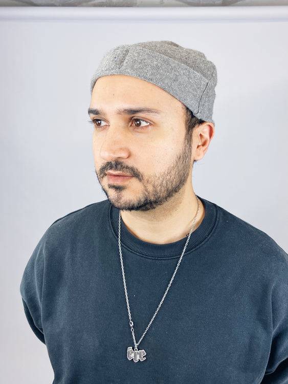 Nonoi Studio KURZE GRAUE MÜTZE // MICRO BEANIE KASCHMIR // UNISEX Letzte 3 Tage