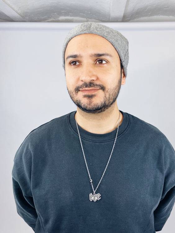 Nonoi Studio KURZE GRAUE MÜTZE // MICRO BEANIE KASCHMIR // UNISEX Letzte 3 Tage