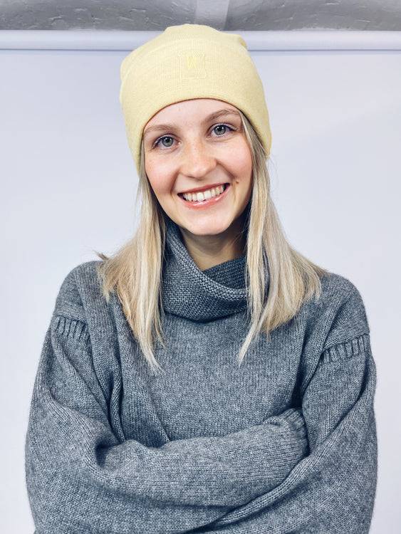 Nonoi Studio GELBE MÜTZE "DRESDEN" AUS WOLLE // UNISEX Super Rabatt