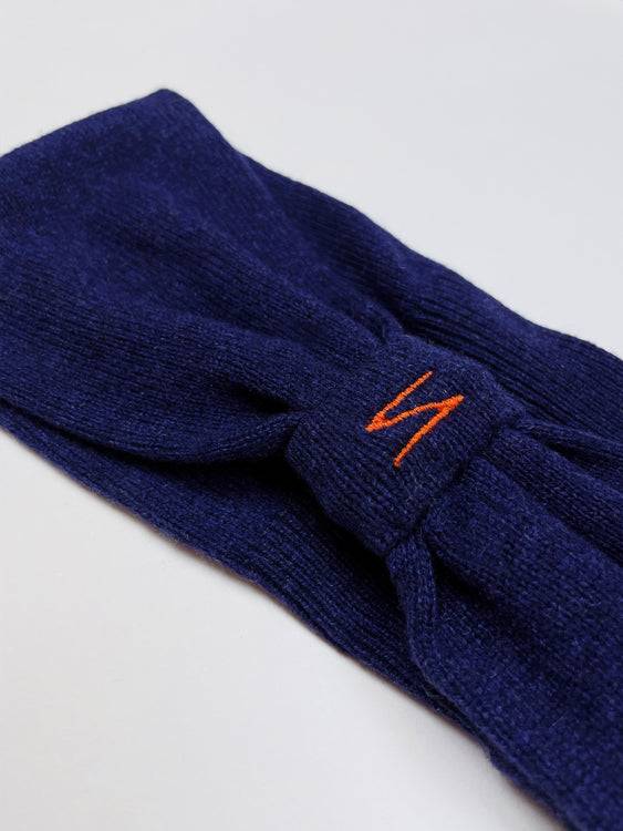 Nonoi Studio STIRNBAND "HUIBI" DUNKELBLAU // WOLLE 50% Rabatt mit kostenlosem Versand