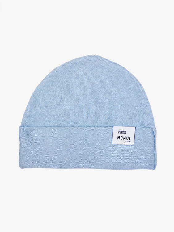 Nonoi Studio BABYBLAUE MÜTZE "BOA" AUS KASCHMIR // UNISEX Fabrikladen