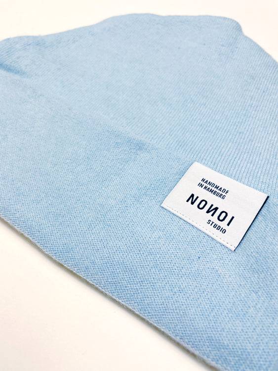 Nonoi Studio BABYBLAUE MÜTZE "BOA" AUS KASCHMIR // UNISEX Fabrikladen