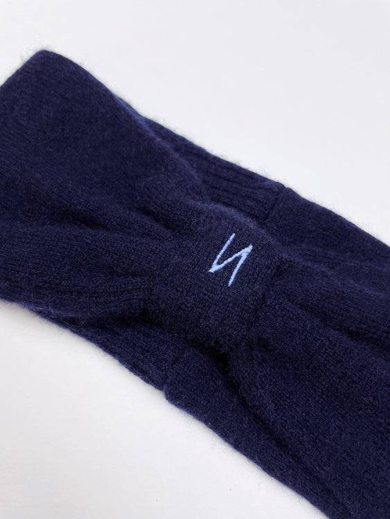 Nonoi Studio DUNKELBLAUES STIRNBAND "FLUF" // KASCHMIR Outlet