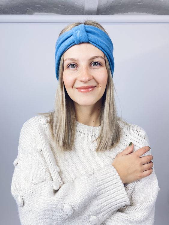 Nonoi Studio HELLBLAUES STIRNBAND "BLUE" // WOLLE Auslauf