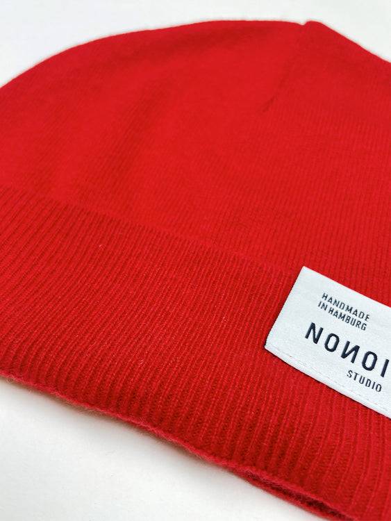 Nonoi Studio ROTE MÜTZE "ORJU" AUS KASCHMIR // UNISEX Kostenloser Versand