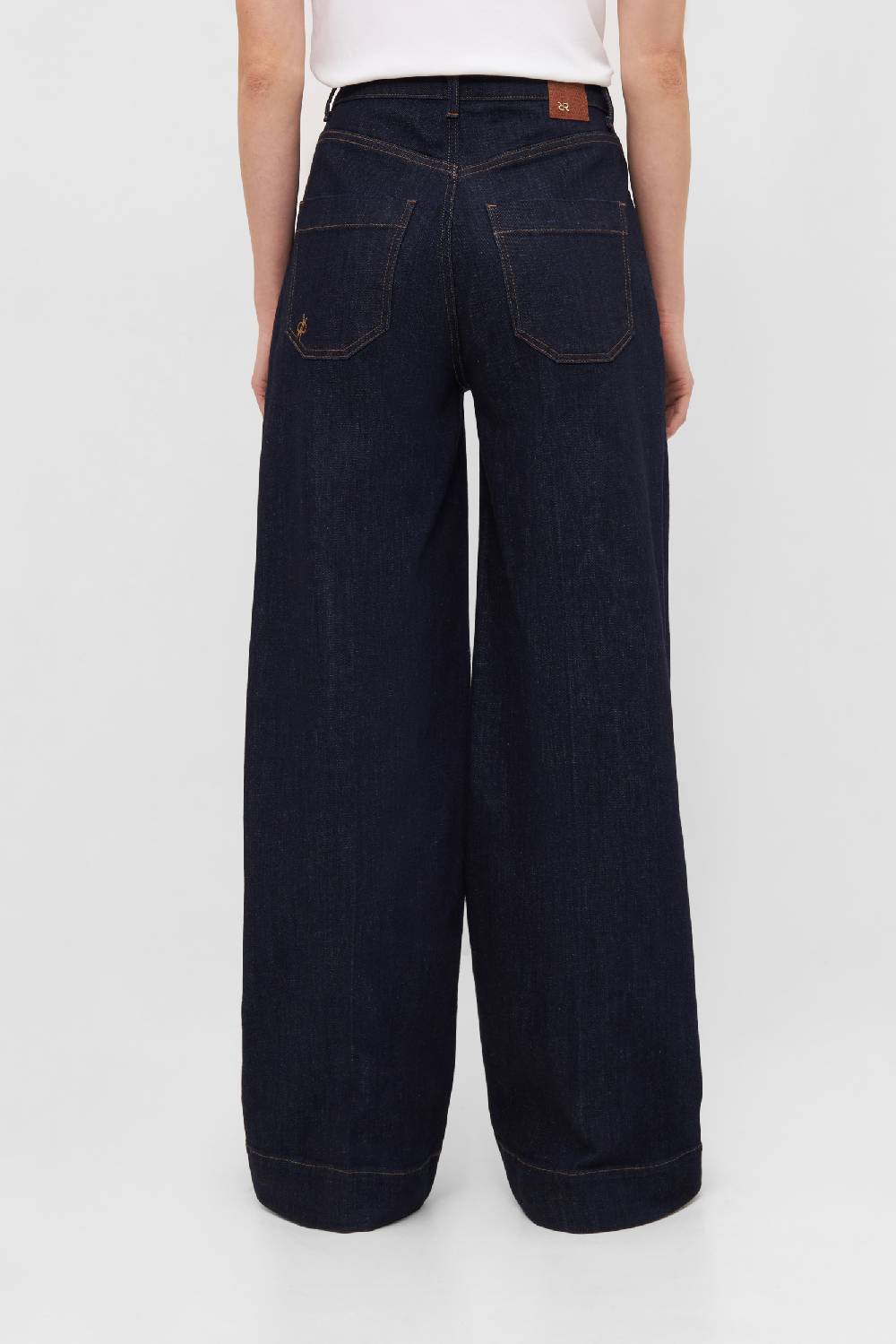 Raffaello Rossi 5-Pocket Wide Leg verkürzt -6/8 High Waist blau: MIRU Blitzangebot