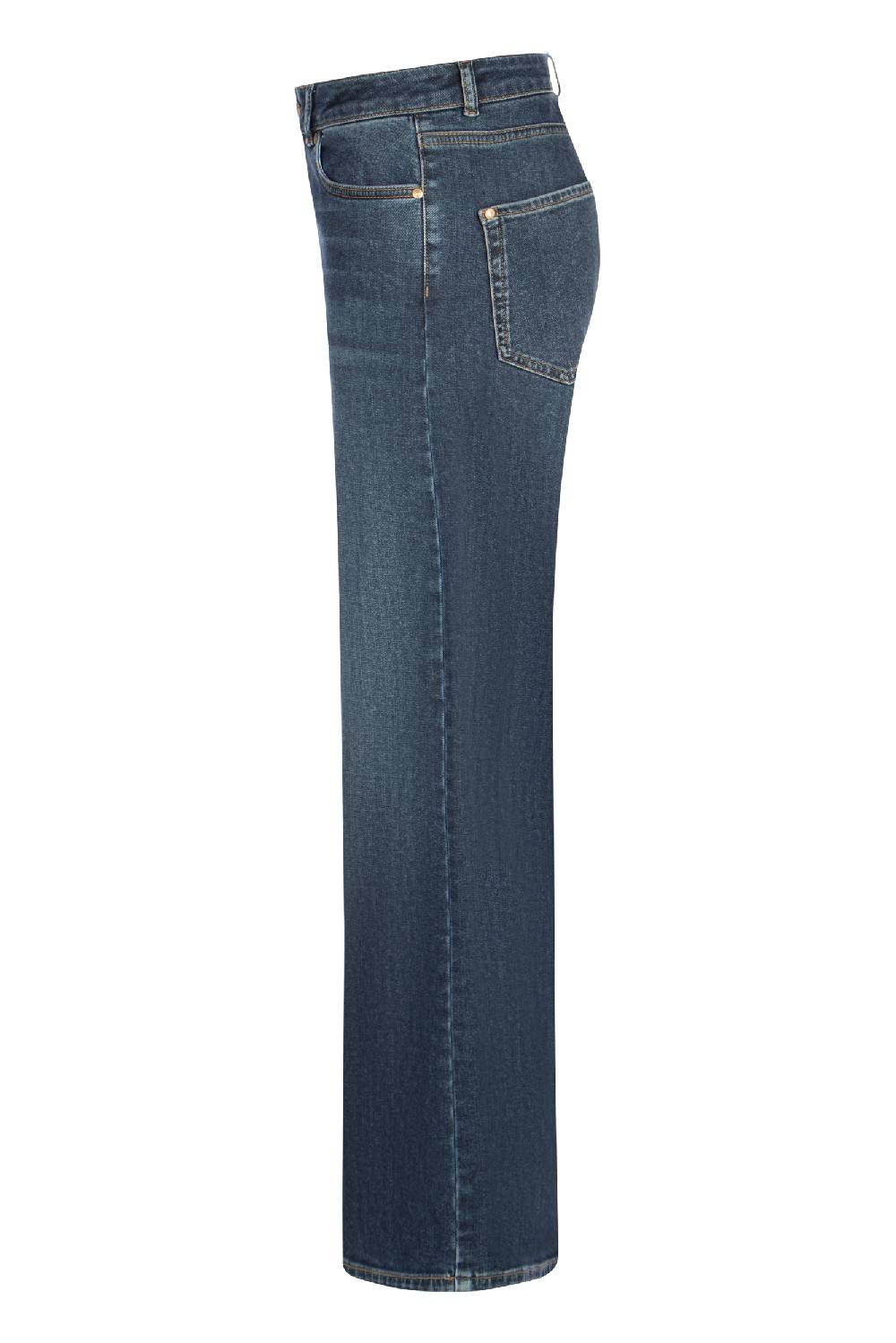 Raffaello Rossi Bootcut Wide Leg lang High Waist blau: SVENTY Sonderangebote