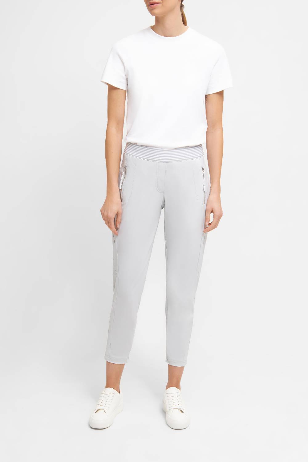 Raffaello Rossi Joggpant Relaxed verkürzt -7/8 Mid Waist schwarz: NATINA RIBBON Letzte 2 Tage