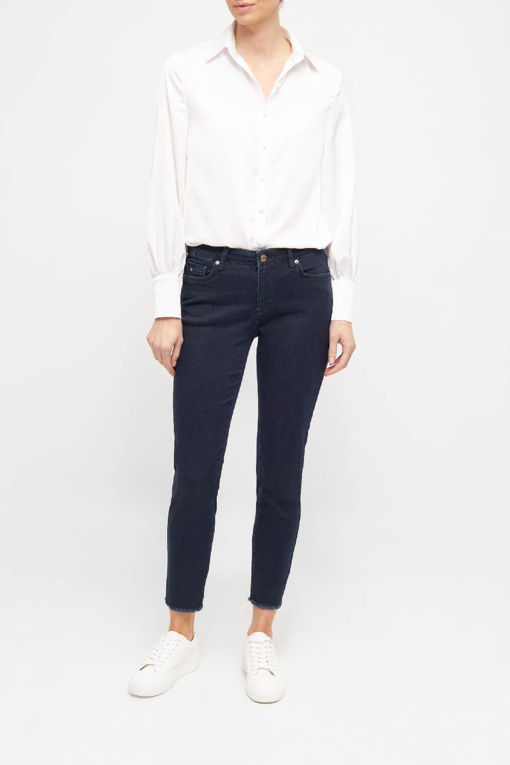 Raffaello Rossi 5-Pocket Slim verkürzt -7/8 Mid Waist schwarz: JANE Sonderangebot der Fabrik