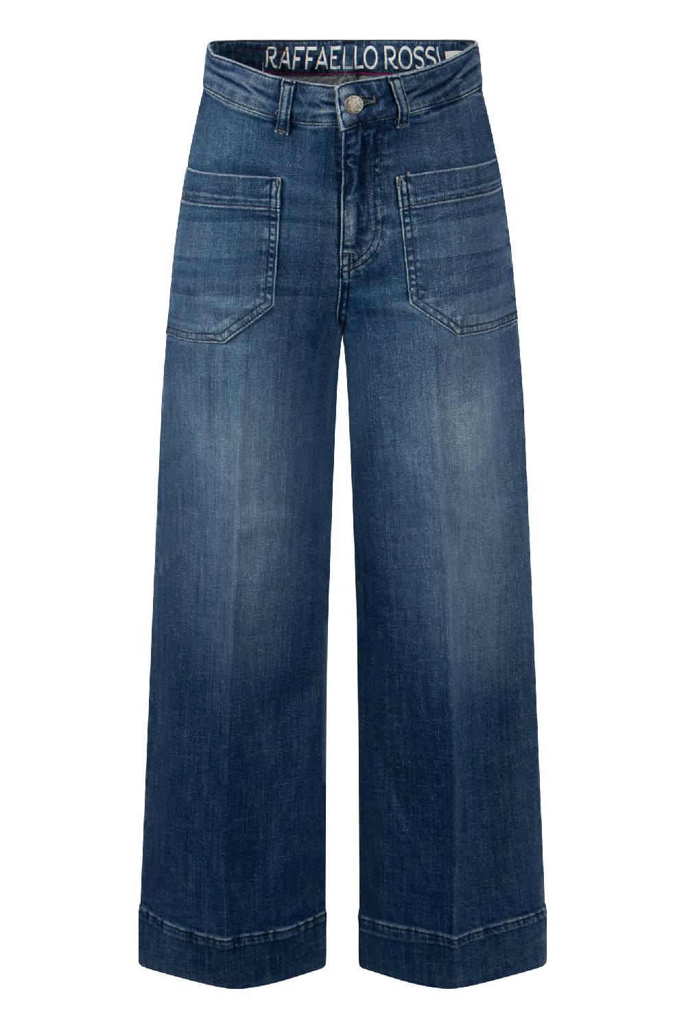 Raffaello Rossi 5-Pocket Wide Leg verkürzt -6/8 High Waist blau: MIRU 6/8 Discount Store für neue Produkte