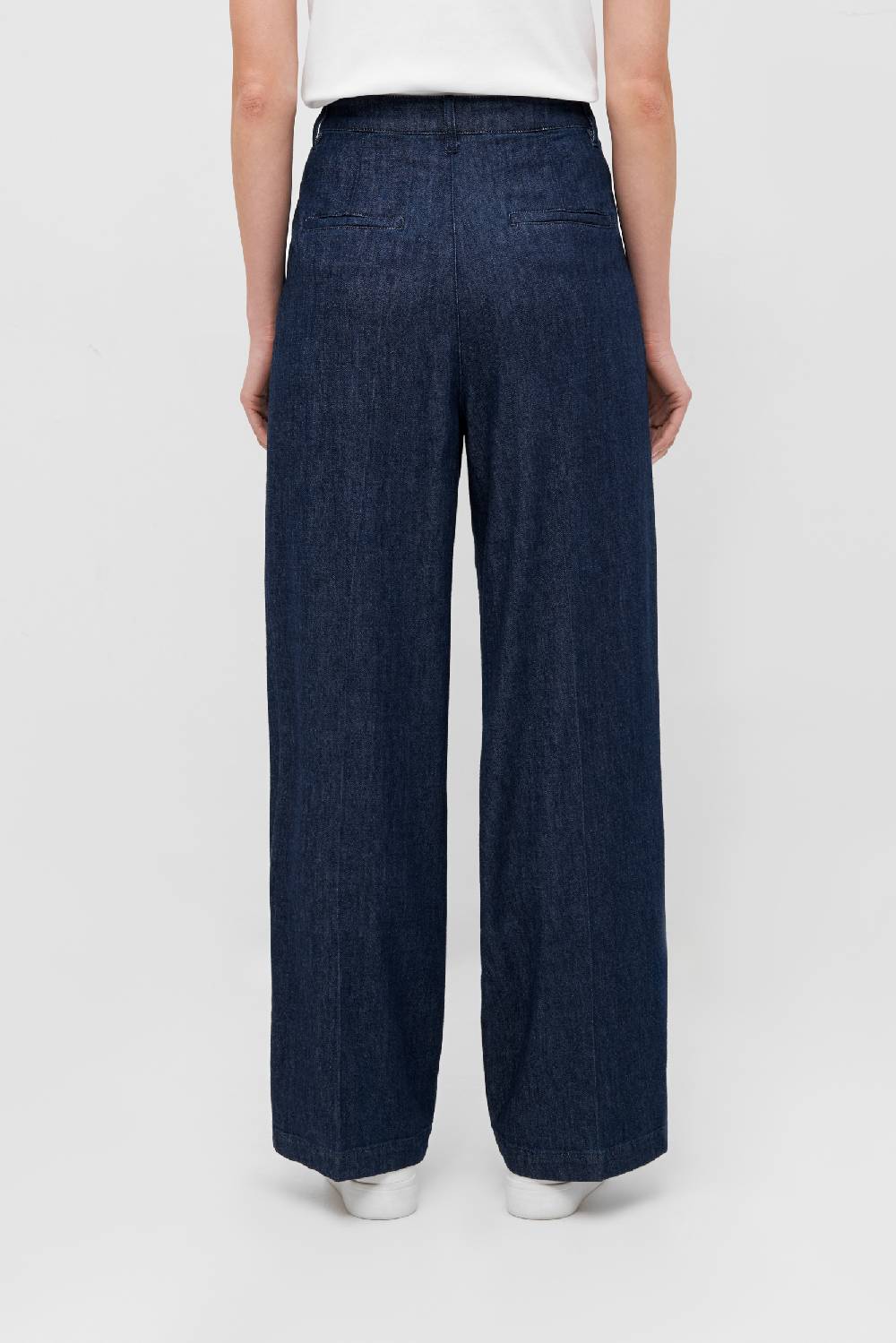 Raffaello Rossi 5-Pocket Wide Leg lang High Waist blau: TARA Fabrikladen