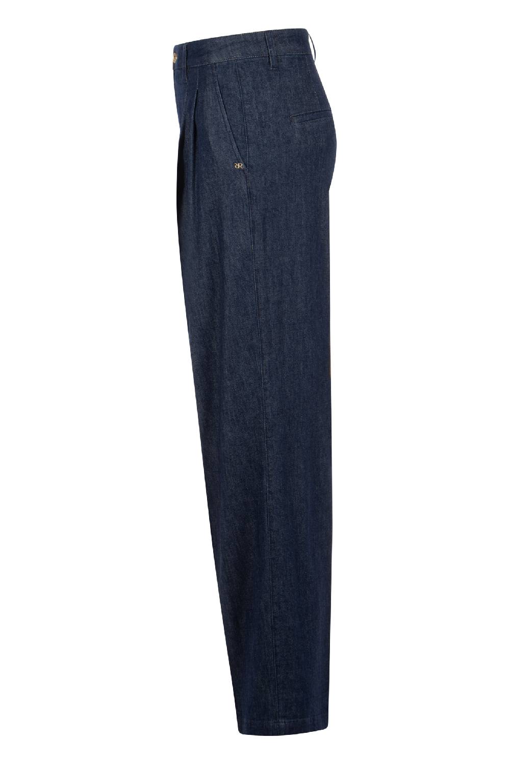 Raffaello Rossi 5-Pocket Wide Leg lang High Waist blau: TARA Fabrikladen