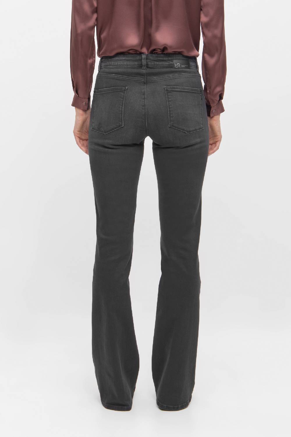 Raffaello Rossi 5-Pocket Wide Leg lang Mid Waist grau: VIC FLARED Black Friday Preise