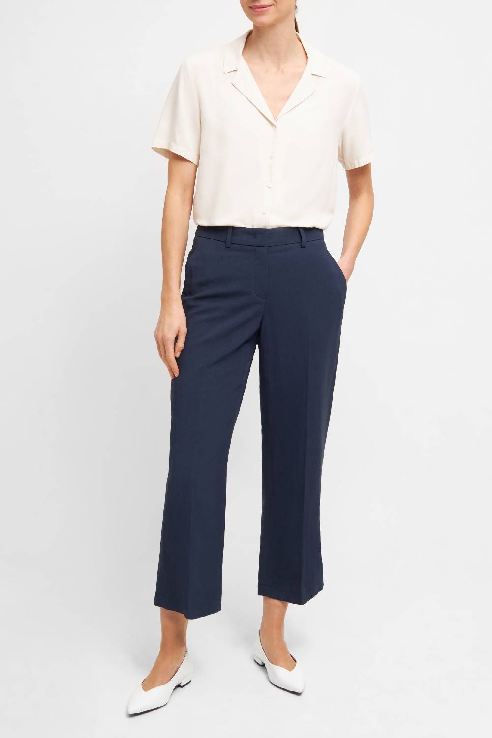 Raffaello Rossi Marlenehose Straight verkürzt -7/8 Mid Waist schwarz: OLESSA 7/8 Fabrikpreis