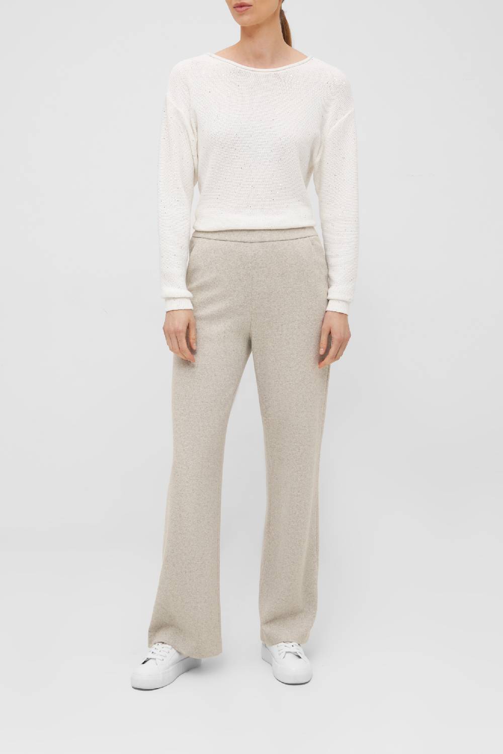 Raffaello Rossi Marlenehose Wide Leg lang Mid Waist beige: PALINA LONG Günstig kaufen