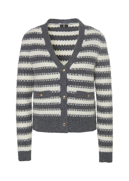 Riani GESTREIFTER CARDIGAN AUS COSY KNIT Saisonschlussverkauf