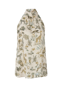 Riani HALTERNECK TOP MIT SAFARINO PRINT VIP-Rabatte