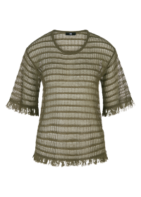 Riani SHIRT AUS LINEN MIX MIT FRANSEN Bis zu 65% Rabatt
