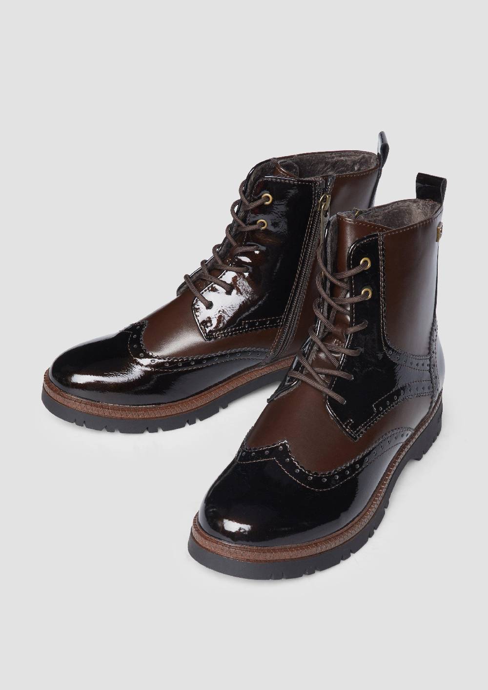 S.Oliver Stiefel mit Schnürung und Reißverschluss Super Sparpreis