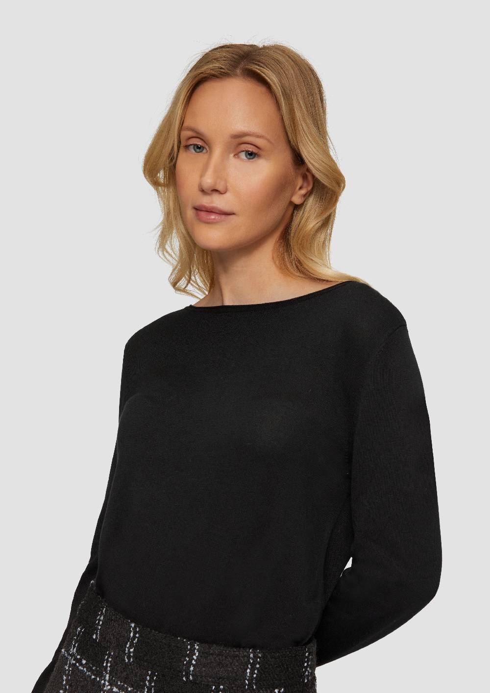 S.Oliver Leichter Feinstrickpullover mit Rollkante Exklusivangebot