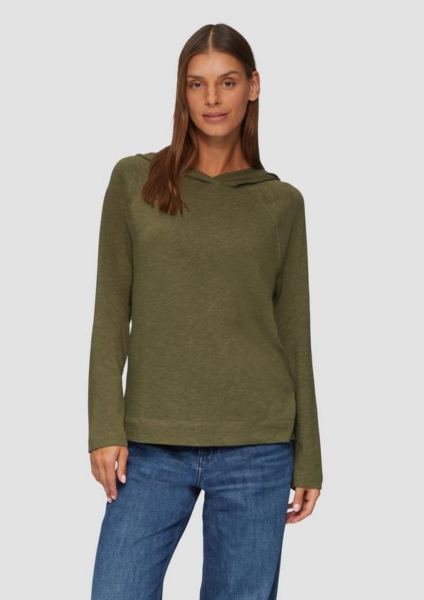 S.Oliver Weiches Jerseyshirt mit Flammgarnstruktur Top Angebot