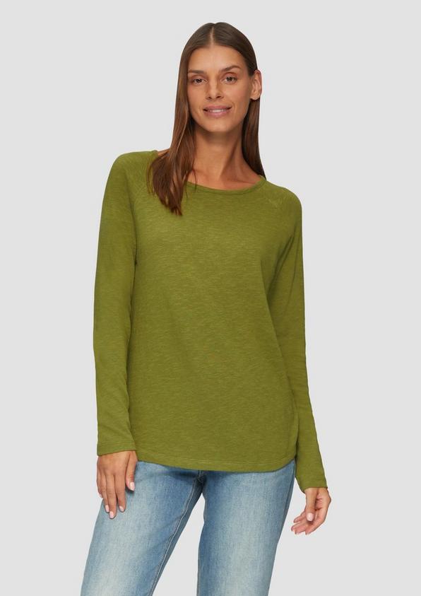 S.Oliver Langarmshirt mit Flammgarnstruktur und Raglanärmeln Zeitlich begrenztes Angebot