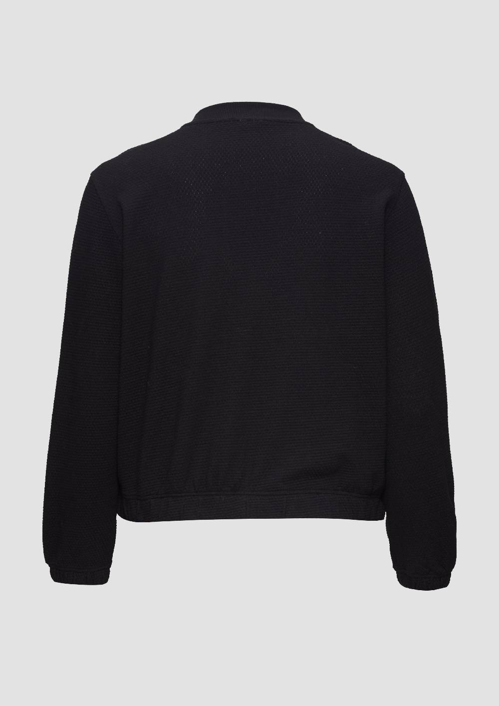 S.Oliver Strukturierter Sweat-Blouson aus Baumwollmix Weihnachtsangebot