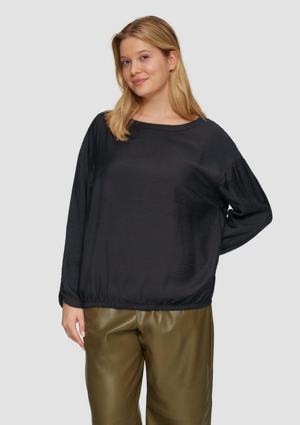 S.Oliver Viskose-Bluse mit elastischem Saum Sonderangebote