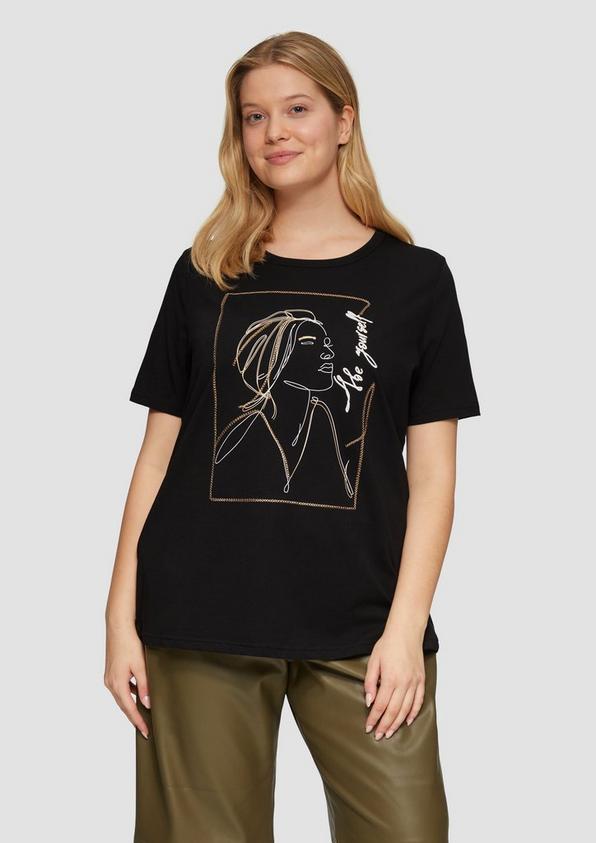 S.Oliver T-Shirt mit Stickerei-Artwork Speichern exportieren
