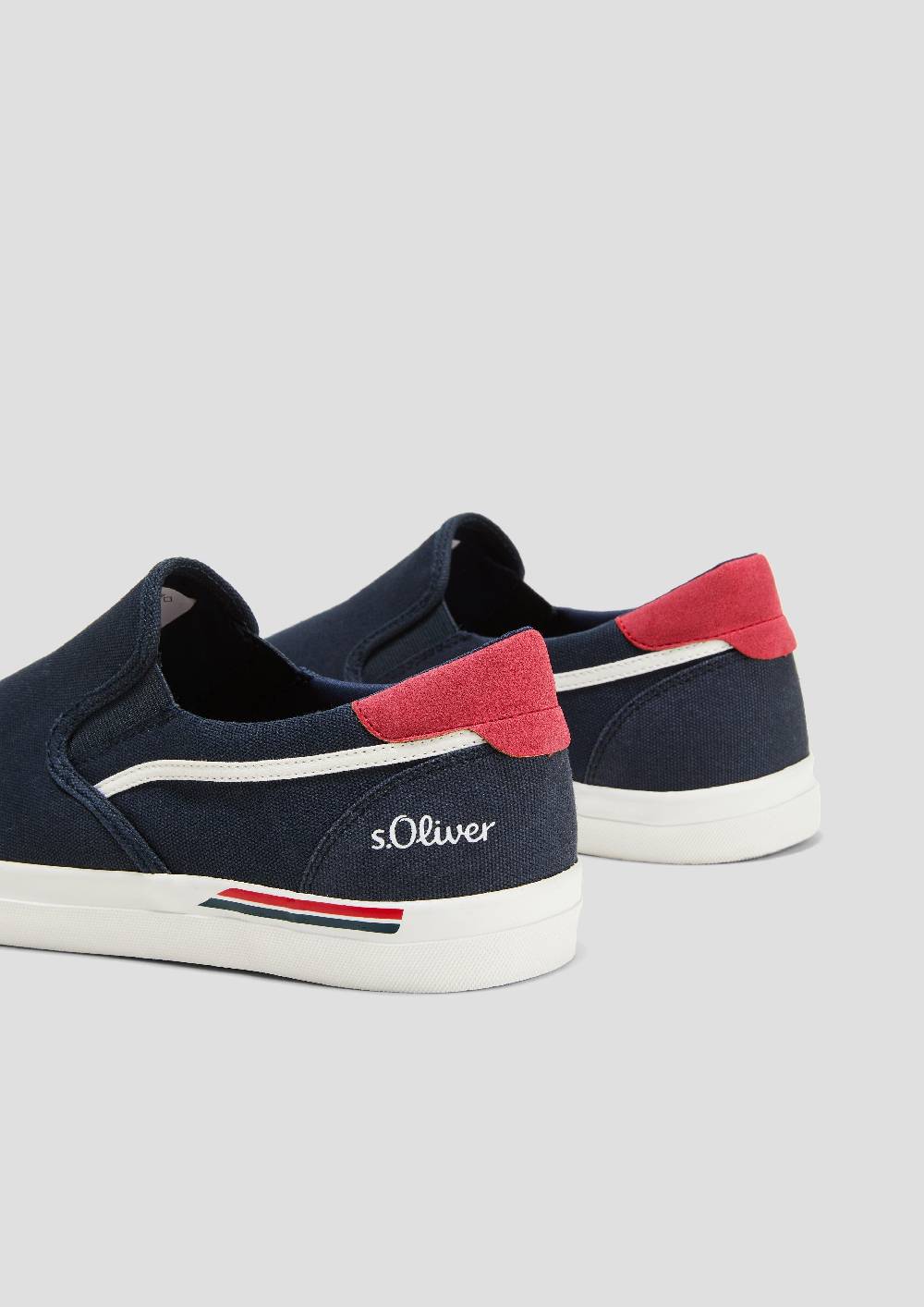 S.Oliver Textil-Slipper mit Gummisohle und Logo-Detail Kostenloser Versand