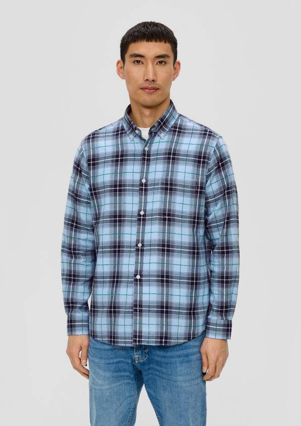 S.Oliver Regular: Langarmhemd mit Button-down-Kragen Jubiläumsangebot