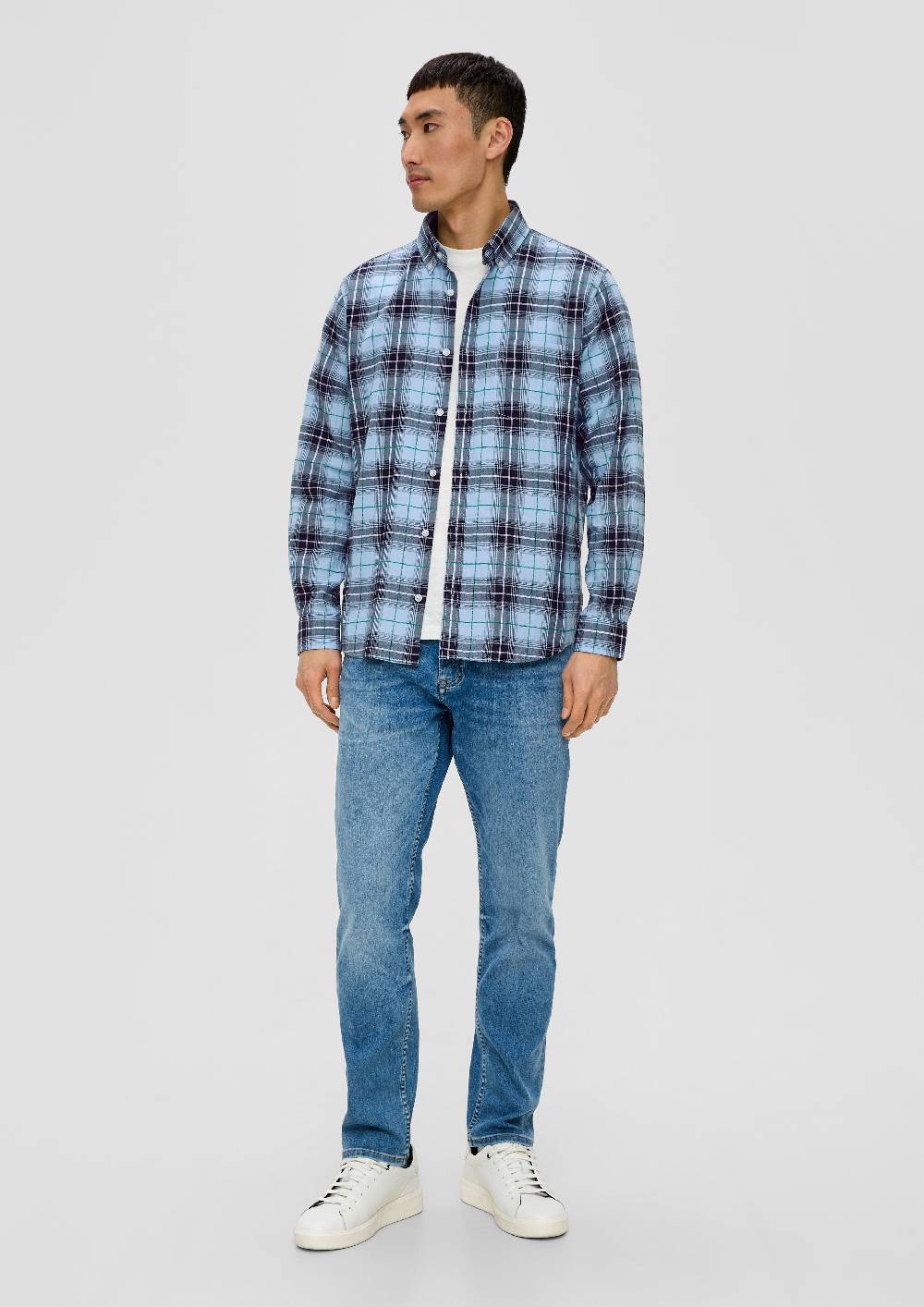 S.Oliver Regular: Langarmhemd mit Button-down-Kragen Jubiläumsangebot