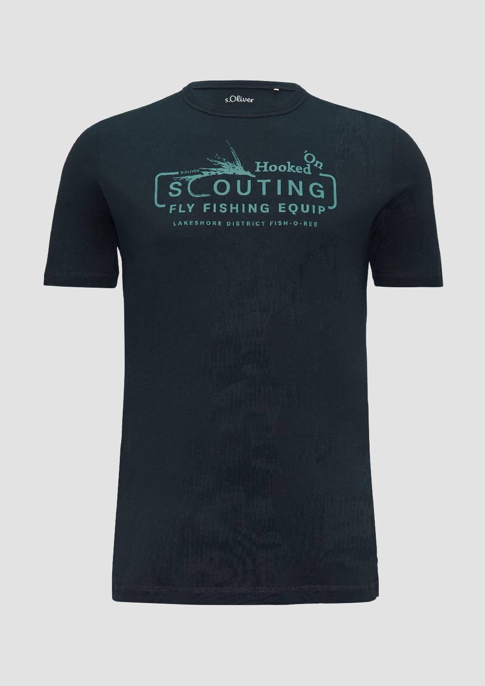 S.Oliver Baumwollshirt mit Frontprint im Angebot